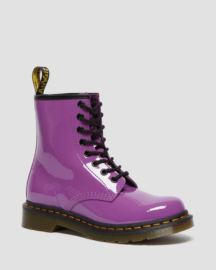 Dr. Martens 1460 Patent Deri Erkek Bağcıklı Bot - Bot Açık Mor |JXAZP0356|